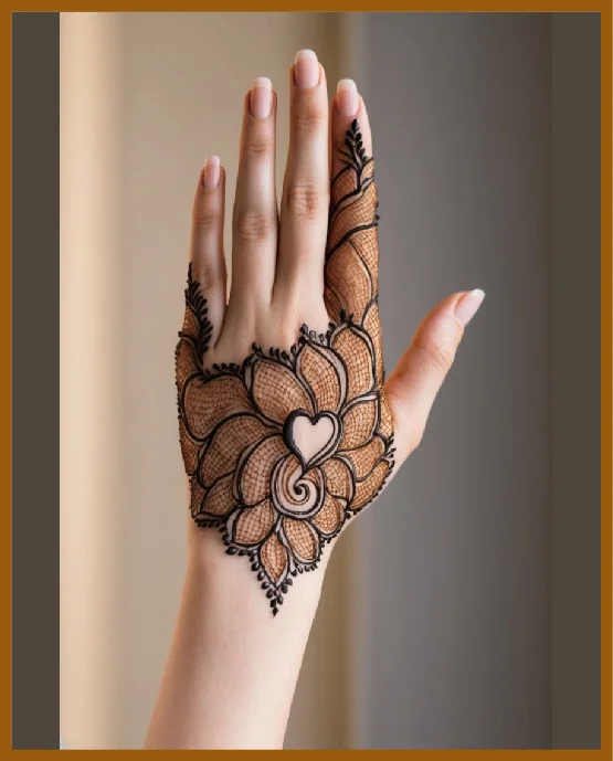 Symmetric Blocks Art For Modern Back Hand Mehndi Design
